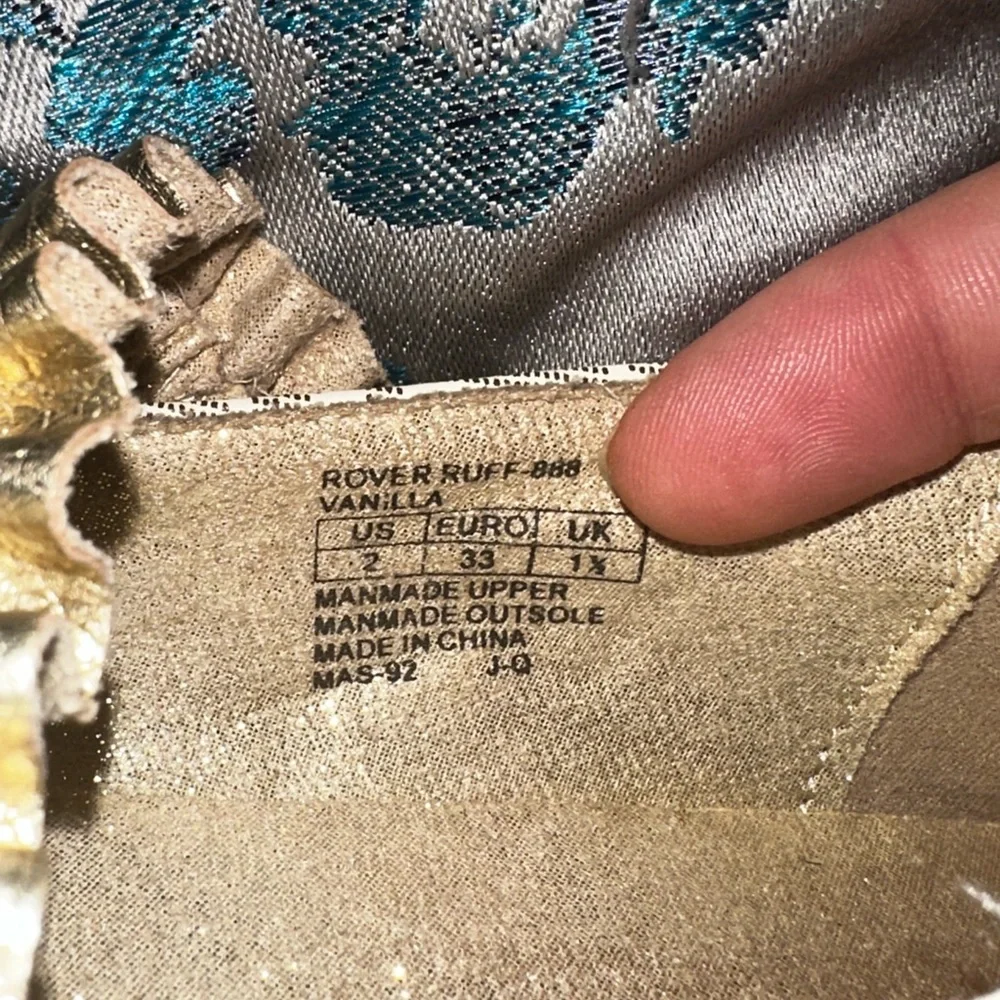 Michael Kors Girls Beige Logo Ballet Flats with Gold Strap